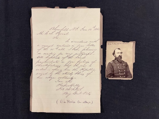 BG John McIntosh Photo and Letter