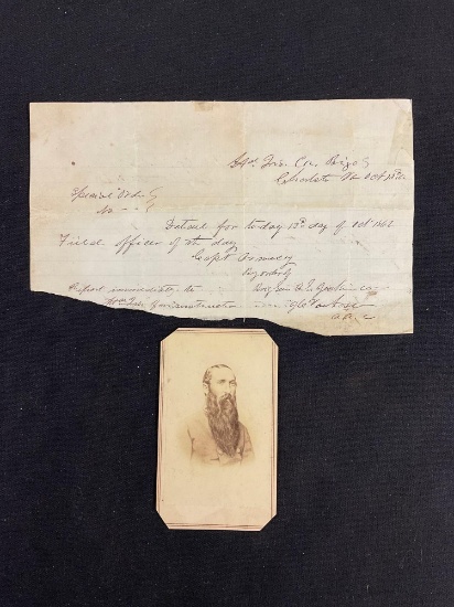 Albert Jenkins CDV and Letter