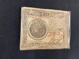 United States Seven Dollar Note 1778