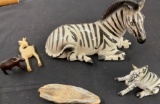 Animal Statues and Fossil