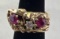 Ladies 14K Yellow Gold Ring with Rubies and Diamonds