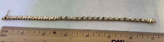 14K Yellow Gold Tennis Bracelet