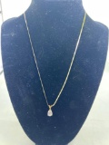 9 inch 14k Yellow Gold Diamond Necklace