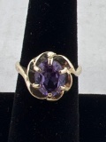 Ladies Sapphire Ring in 14K Yellow Gold