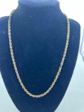 18K Yellow Gold Rope Necklace