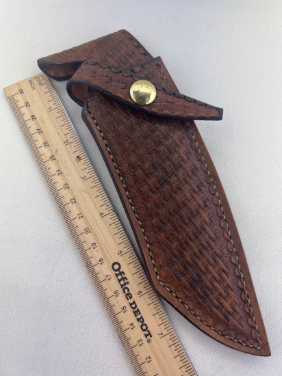 Tooled Leather Knife Holster