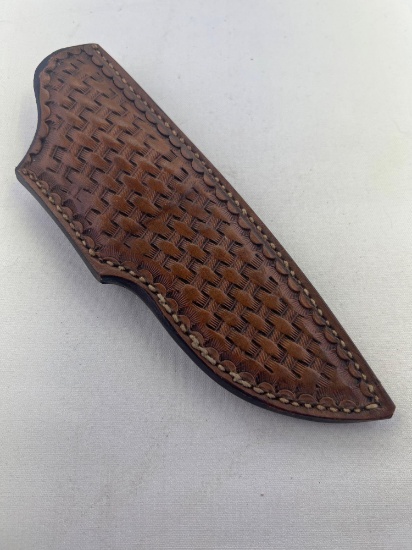 Tooled Leather Knife Holster