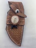 Tooled Leather Knife Holster