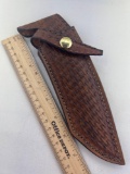 Tooled Leather Knife Holster