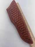Tooled Leather Knife Holster