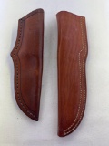 2 Handmade Leather Knife Sheaths