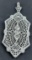14K White Gold and Diamond Filigree Pendant