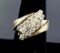 10K Yellow Gold and Diamond Cocktail Ring