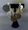 Gold Plated Sterling Silver Vintage Italian Coin Bracelet