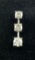 14K White Gold 3 Stone Diamond Pendant