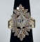 14k Yellow Gold and Diamond Bridal Set