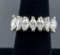 14K White Gold Marquise 7 Stone Diamond Ring