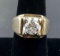 14K Yellow Gold Old European Cut Diamond Ring