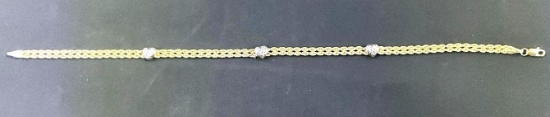 10K Yellow Gold Wheat Chain Anklet