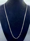 14K White Gold Box Chain