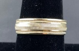 10K Gold Tri Tone Wedding Band