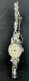 14K White Gold Hamilton Ladie's Watch with Diamonds