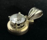 14K Yellow Gold Pendant with Approximately 1.75 ct Diamond