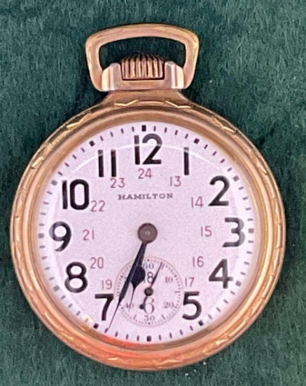 Hamilton, Model 5, Size 16, 21 Jewel Pocket Watch