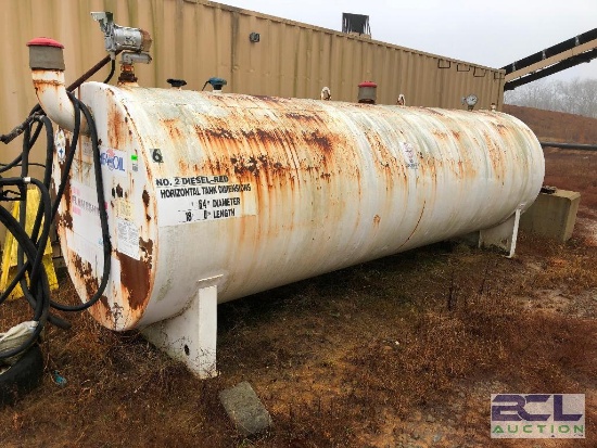 DESCRIPTION: 3000 GALLON CAPACITY HORIZONTAL DIESEL TANK WITH GPI MODEL M-3120 ELECTRIC PUMP