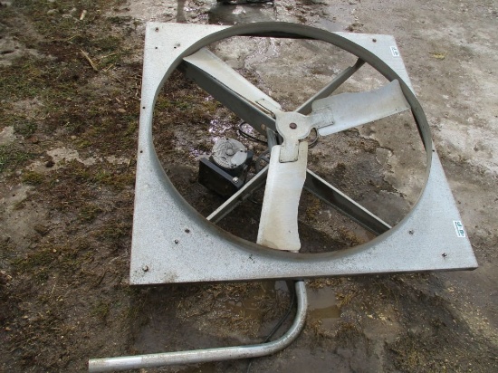 J&D Mfg 48" hanging fan, 1 hp, 220 elect motor,