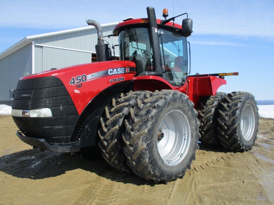 2012 Case IH 450HD, 4WD, 2,528 hrs. AFS Pro 700 monitor, XP/HP receiver, 6 Hyd. PTO, luxury cab,