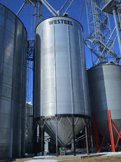 Westeel 9,000 bushel wet holding bin