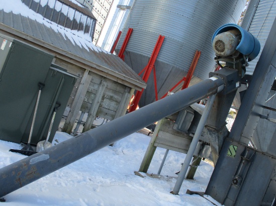 In ground dump pit & Lowry Mfg dump pit auger Approx. 20' x 13", elect motor