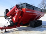2016 Brent 1596 grain cart, rubber tracks, roll tarp, scale & printer, SN# B35810119