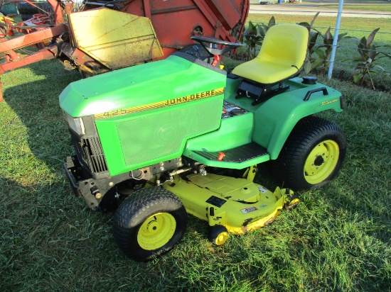 John Deere 425 all wheel steer, hydro, 1,175 hrs. showing, 48" deck