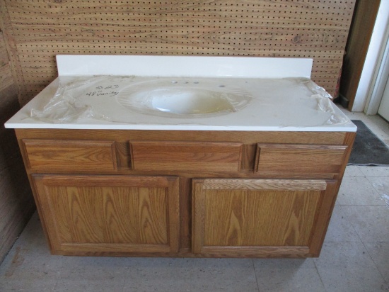 48" Oak vanity w/sink