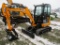 2016 JCB 8029 CTS Mini Excavator, 20 act. hrs. Perkins dsl. cab, heat, AC, rubber tracks, blade