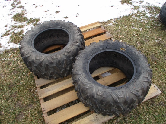 Two 27 x 11.00 R14 ATV tires