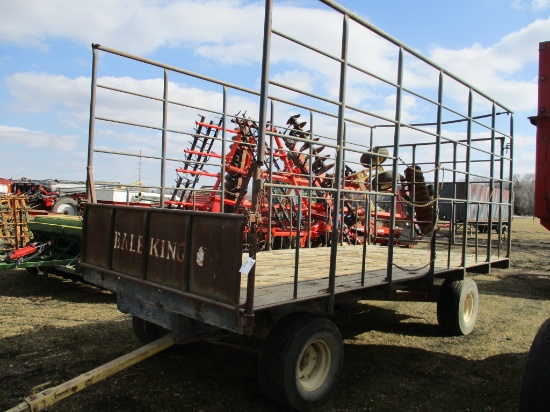 Bale King 8' x 18' metal bale wagon, N H gear