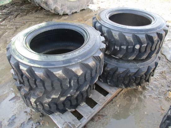 4 New unused Maxam 10-16.5, 10 ply skid loader tires, SELLS 4 X $