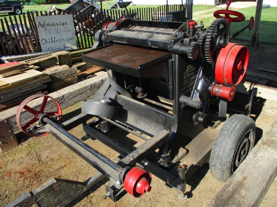 S A Woods Machine company #3, 24" planer, belt driven