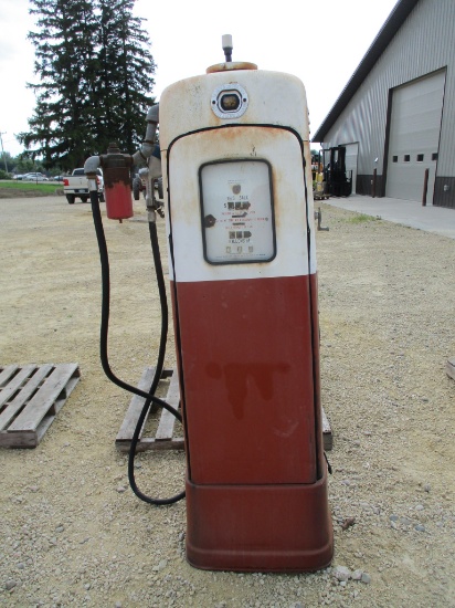 Martin & Schwartz Inc. gas pump, Standard Red Crown adv.