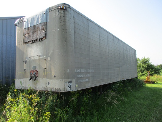 40 Ft. semi van trailer, storage only, NO TITLE