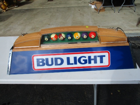 Bud Light advertising hanging light