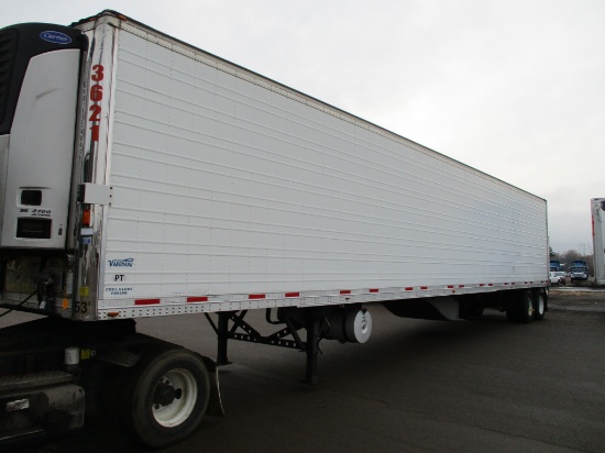 2013 Vanguard reefer trailer, 53' x 102" x 13'6", Carrier 2100A unit
