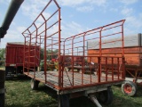 9' x 16' Metal bale wagon w/gear
