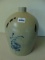 4 GALLON SALT GLAZE BEEHIVE JUG, COBALT BUTTERFLY, TURKEY DROPPINGS - EXCELLENT