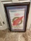 NICELY FRAMED AND MATTED 1930'S - 40'S CLOTH FLOUR SACK, RED WING MILLING CO. RED WING SPECIAL PATEN
