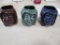 SET OF (3) RWCS SPECIAL COMMEMORATIVES A, B, C - BROWN, BLUE, GREEN MONK HEAD
