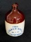 1 PINT BROWN TOP MINI JUG W/THE GOLDEN HILL, TOLEDO, OH - EXCELLENT